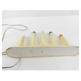 Vintage 5-Light Electric Candle Window Decoration with Color Bulbs, Missing 1 Bulb