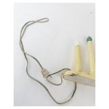 Vintage 5-Light Electric Candle Window Decoration with Color Bulbs, Missing 1 Bulb