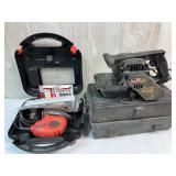 Craftsman Belt Sander and Black & Decker Mouse Sander Set with Cases and Accessories