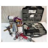Porter-Cable BN200A Brad Nailer and Assorted HVLP Spray Guns with Accessories