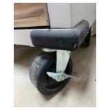 Metal Storage Cabinet with Locking Doors and Casters