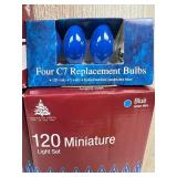 Holiday Blue String Lights and Bulbs Collection