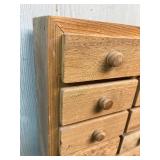 Wooden Multi-Drawer Hardware Cabinet with Assorted Fasteners