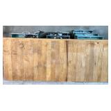 Heavy Duty Metal Workbench with Wood Top and Storage Drawers