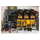 Collection of Drill Bits, Hole Saws, and Hand Tools â Assorted Brands