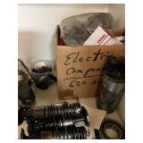 Cabinet of Assorted Automotive and Engine Parts and Components