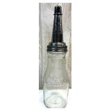 Vintage Master MFG Co. Glass Quart Oil Bottle with Spout