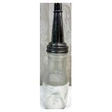 Vintage Master MFG Co. Glass Quart Oil Bottle with Spout