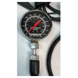 Automotive Diagnostic Tools Lot with Manuals - Compression Tester, Tach Dwell Meter, Timing Light, Vacuum Tester
