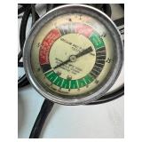 Automotive Diagnostic Tools Lot with Manuals - Compression Tester, Tach Dwell Meter, Timing Light, Vacuum Tester