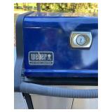 Weber Genesis Silver Gas Grill with Side Table and Storage Cabinet