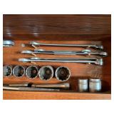 Large Collection of Large Craftsman, SAE Box-End Wrenches and Sockets with Ratchet and Extensions