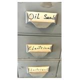 Metal Industrial Drawer Cabinet with Assorted Hardware and Organizers