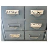 Metal Industrial Drawer Cabinet with Assorted Hardware and Organizers