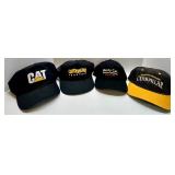 Set of 4 Caterpillar Branded Hats - Trucker and Baseball Caps