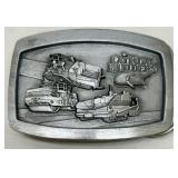 Set of 3 CAT Collectible Pewter Belt Buckles by Norscot Group
