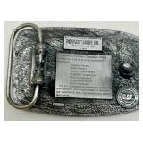 Set of 3 CAT Collectible Pewter Belt Buckles by Norscot Group