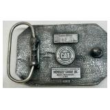 Set of 3 CAT Collectible Pewter Belt Buckles by Norscot Group