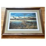Terry Redlin Signed "Spring Run-Off" Framed Print 1981