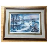 Framed Terry Redlin Whistle Stop Signed Limited Edition Print