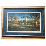 Terry Redlin Signed Limited Edition Print Sunday Morning Framed 6576/9500 with COA