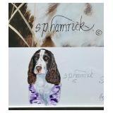 Set of 3 Framed Springer Spaniel Art Prints by Hamrick and Dvorin