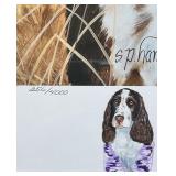 Set of 3 Framed Springer Spaniel Art Prints by Hamrick and Dvorin