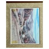 Signed and Numbered Print Grading the School House Road Framed 208/1000