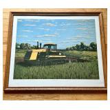 Framed Limited Edition Print "Farmwork on Track" by J. Saylor 1996 CAT Challenger Tractor
