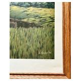 Framed Limited Edition Print "Farmwork on Track" by J. Saylor 1996 CAT Challenger Tractor