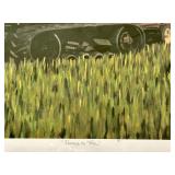 Framed Limited Edition Print "Farmwork on Track" by J. Saylor 1996 CAT Challenger Tractor