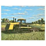 Framed Limited Edition Print "Farmwork on Track" by J. Saylor 1996 CAT Challenger Tractor