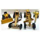 Collection of Vintage Diecast Construction Vehicles Hubley and Caterpillar