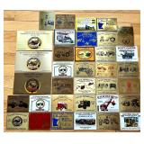 Collection of Antique Tractor and Machinery Show Brass Plaques and Badges