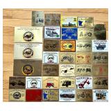 Collection of Antique Tractor and Machinery Show Brass Plaques and Badges