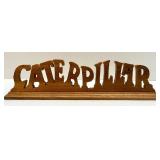 Bruder 1:16 CAT Wheel Loader Toy with Wooden Caterpillar Sign
