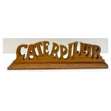 Caterpillar 1931 Hawkeye Die-Cast Truck Bank and Wooden Sign