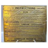 Vintage Caterpillar Tractor Brass Instruction Plate San Leandro Peoria