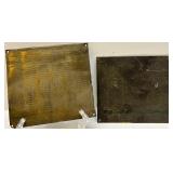 Lot of 2 Vintage Caterpillar Tractor Brass Identification Plates