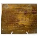 Vintage Brass Equipment Instruction Plate - Oiling and Operating Guide