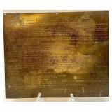 Vintage Brass Equipment Instruction Plate - Oiling and Operating Guide