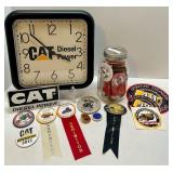 CAT Diesel Power Clock, Pioneer Power Buttons, Ribbons, and Decals Collection