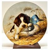 Framed Duck Photo, Knowles Collector Plate, and Stoneware Jug Collection