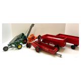Vintage Diecast Farm Toy Collection with Allis-Chalmers Tractor and Implements