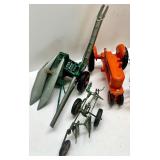 Vintage Diecast Farm Toy Collection with Allis-Chalmers Tractor and Implements