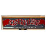 Set of 2 Caterpillar Tractor Advertising Signs on Wood Plaques