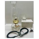 Decorative Glass Oil Lamp, Storm Glass Weather Predictor, and Horseshoe Puzzle Set