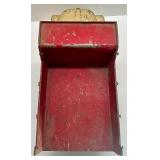 Vintage Metal Toy Dump Truck with Red Bed
