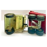 Vintage Metal Toy Dump Truck with Red Bed