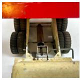 Vintage Metal Toy Dump Truck with Red Bed
